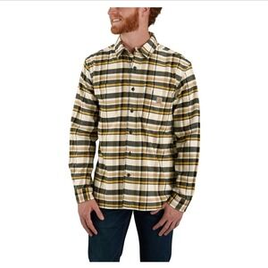 Carhartt Rugged Flex Relaxed Fit Plaid Flannel Shirt Mens 2XL TW5945-M NWT